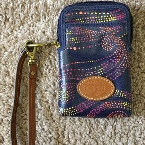 Multicolored Fossil Phone Wallet